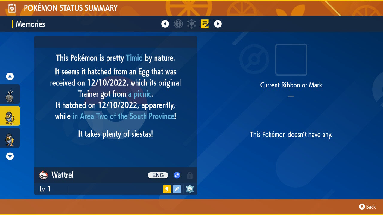 Pokemon Scarlet and Violet Wattrel 6IV-EV Trained - Pokemon4Ever