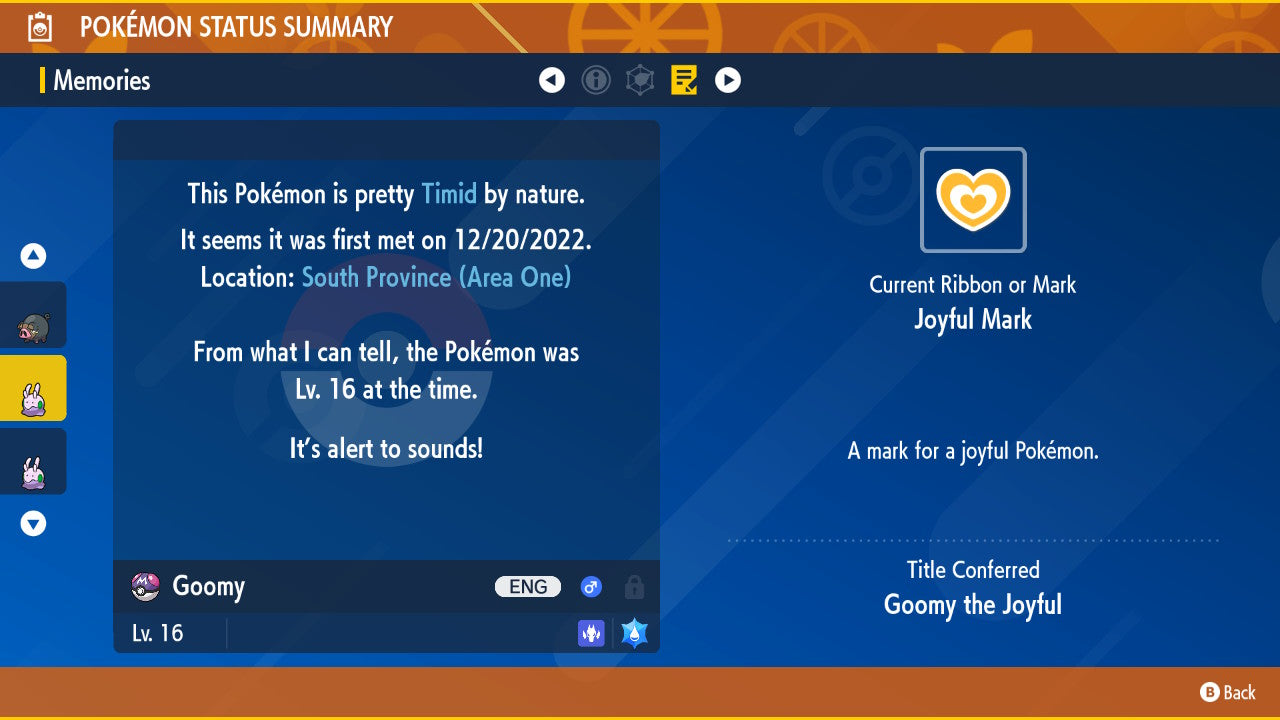 Pokemon Scarlet and Violet Marked Shiny Goomy 6IV-EV Trained - Pokemon4Ever