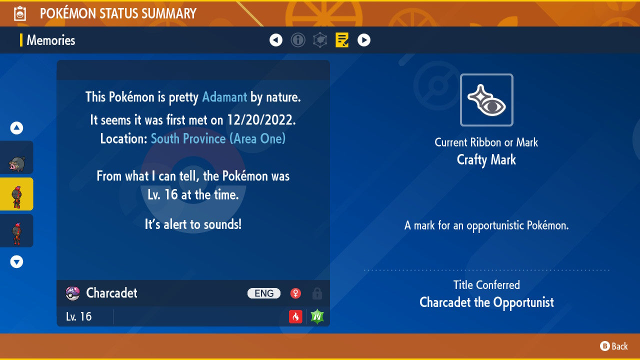 Pokemon Scarlet and Violet Marked Shiny Charcadet 6IV-EV Trained - Pokemon4Ever