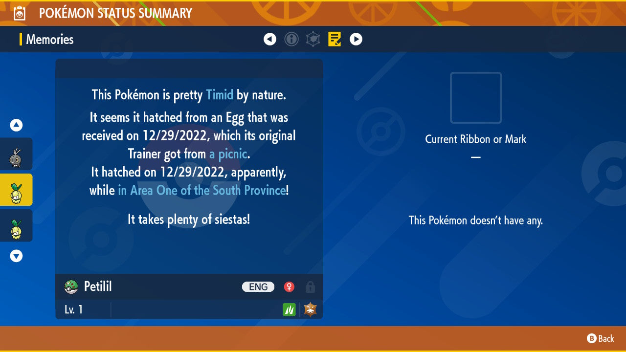 Pokemon Scarlet and Violet Petilil 6IV-EV Trained - Pokemon4Ever