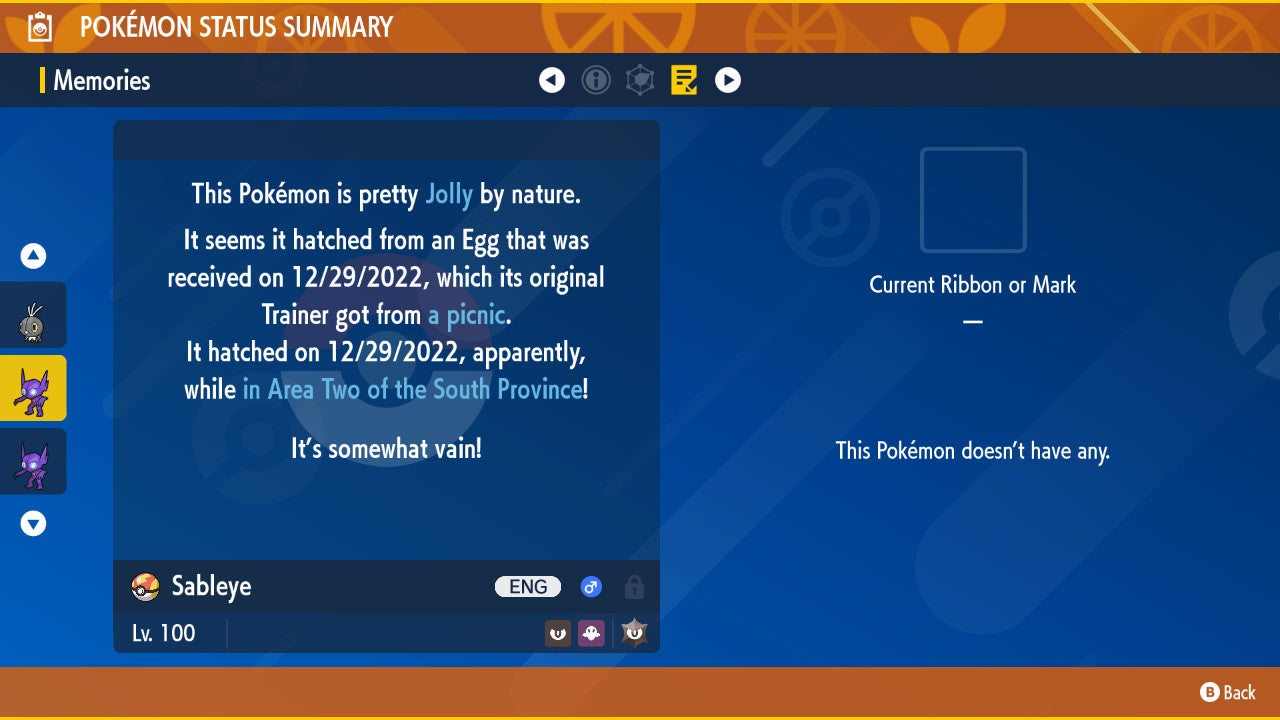 Pokemon Scarlet and Violet Sableye 6IV-EV Trained - Pokemon4Ever