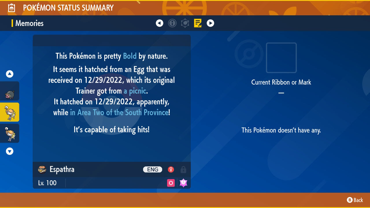 Pokemon Scarlet and Violet Espathra 6IV-EV Trained - Pokemon4Ever