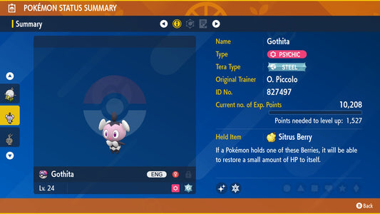 Pokemon Scarlet and Violet Marked Shiny Gothita 6IV-EV Trained - Pokemon4Ever