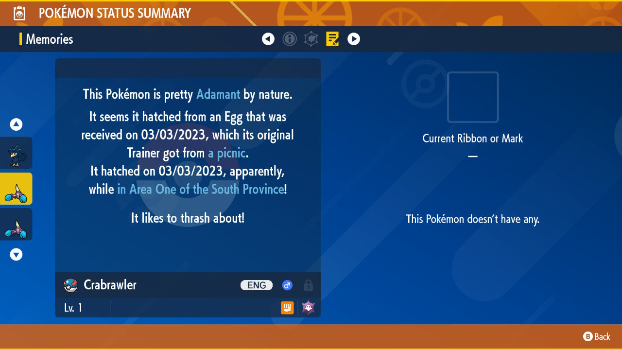 Pokemon Scarlet and Violet Shiny Crabrawler 6IV-EV Trained - Pokemon4Ever