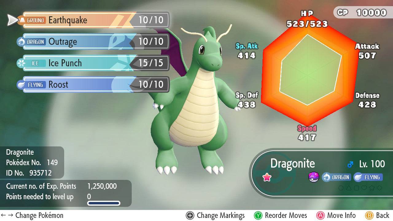 Pokemon Let's Go Shiny Dragonite 6IV-AV Trained - Pokemon4Ever