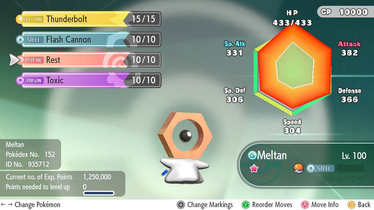 Pokemon Let's Go Shiny Meltan 6IV-AV Trained - Pokemon4Ever