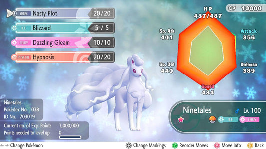 Pokemon Let's Go Shiny Alolan Ninetales 6IV-AV Trained - Pokemon4Ever