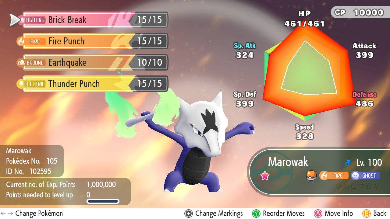 Pokemon Let's Go Shiny Alolan Marowak 6IV-AV Trained - Pokemon4Ever