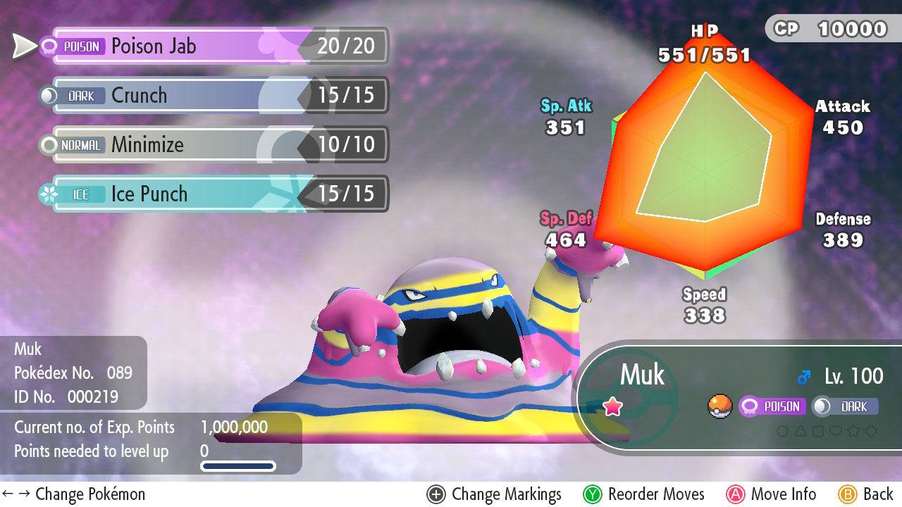 Pokemon Let's Go Shiny Alolan Muk 6IV-AV Trained - Pokemon4Ever