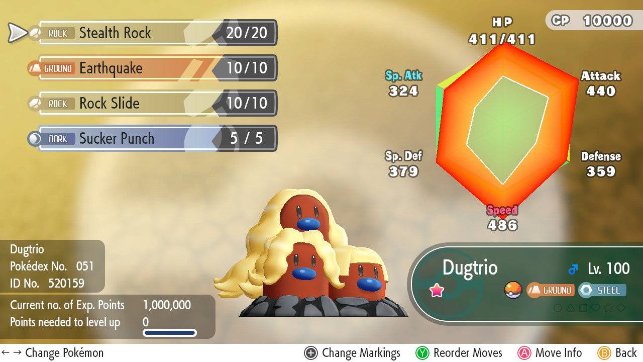 Pokemon Let's Go Shiny Alolan Dugtrio 6IV-AV Trained - Pokemon4Ever