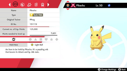Pokemon Sword and Shield Gigantamax Pikachu 6IV-EV Trained - Pokemon4Ever