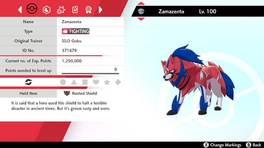 Pokemon Sword and Shield Zamazenta 6IV-EV Trained - Pokemon4Ever