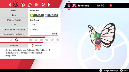 Pokemon Sword and Shield Shiny Gigantamax Butterfree 6IV-EV Trained - Pokemon4Ever