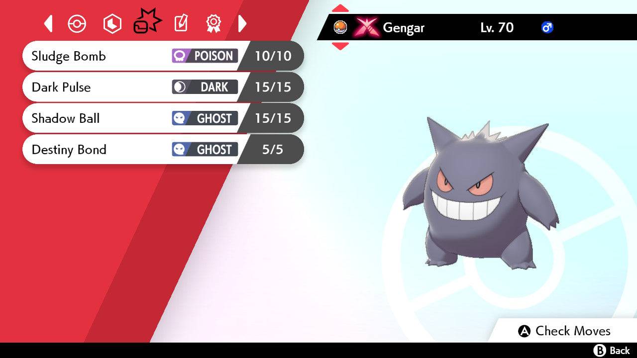 Pokemon Sword and Shield Shiny Gigantamax Gengar 6IV-EV Trained - Pokemon4Ever