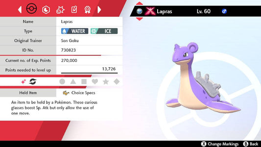 Pokemon Sword and Shield Shiny Gigantamax Lapras 6IV-EV Trained - Pokemon4Ever