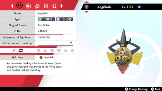 Pokemon Sword and Shield Shiny Aegislash 6IV-EV Trained - Pokemon4Ever
