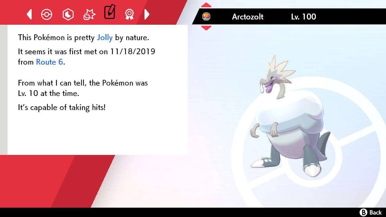 Pokemon Sword and Shield Ultra Shiny Arctozolt 6IV-EV Trained - Pokemon4Ever