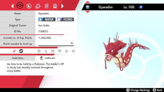 Pokemon Sword and Shield Shiny Gyarados 6IV-EV Trained - Pokemon4Ever