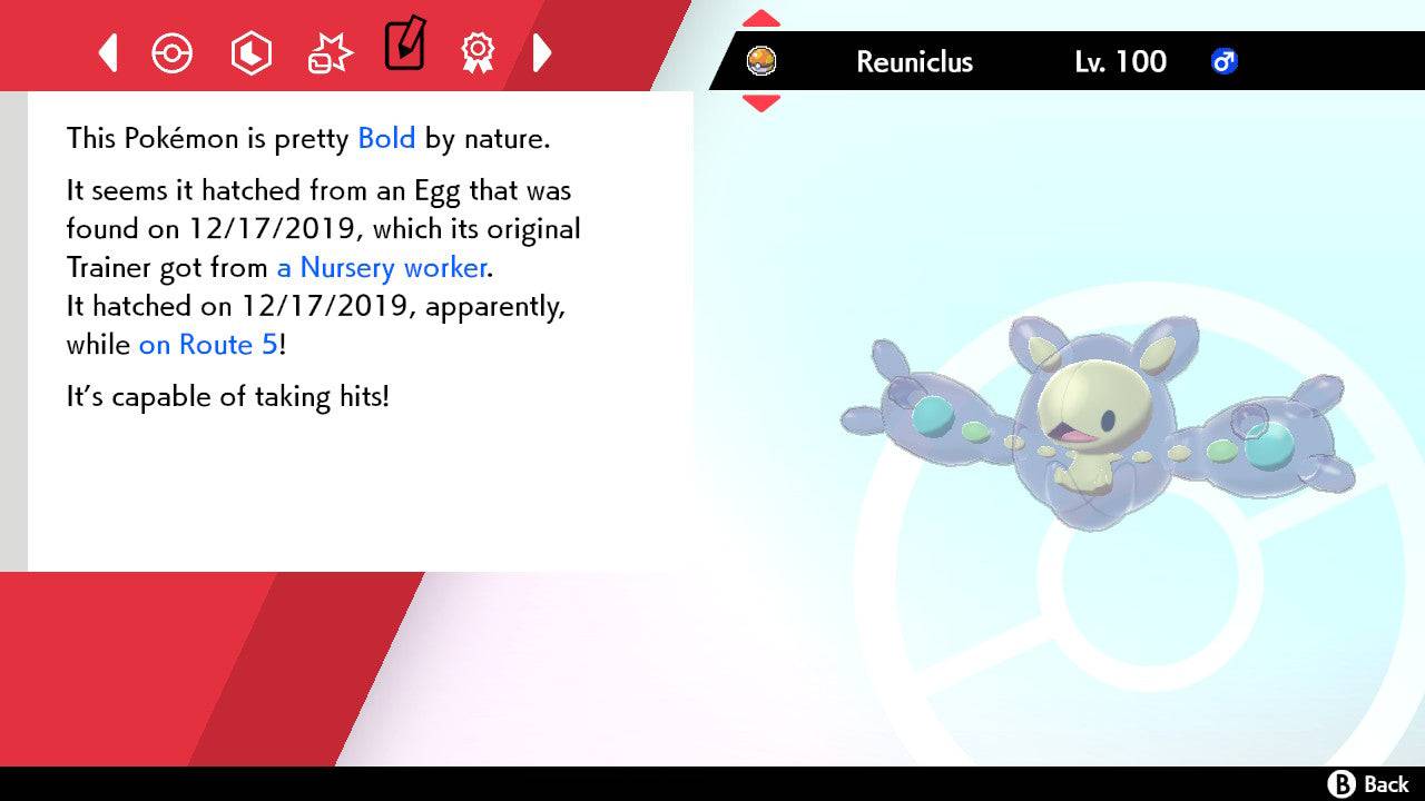 Pokemon Sword and Shield Shiny Reuniclus 6IV-EV Trained - Pokemon4Ever