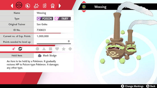Pokemon Sword and Shield Shiny Galarian Weezing 6IV-EV Trained - Pokemon4Ever