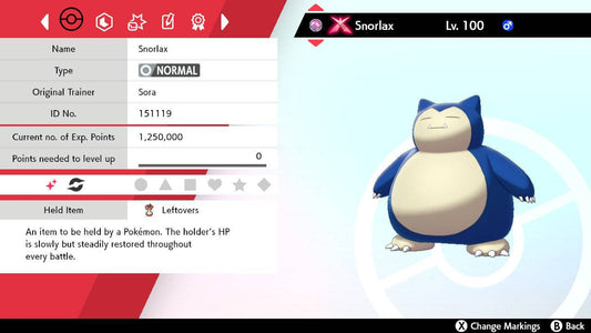 Pokemon Sword and Shield Ultra Shiny Gigantamax Snorlax 6IV-EV Trained - Pokemon4Ever