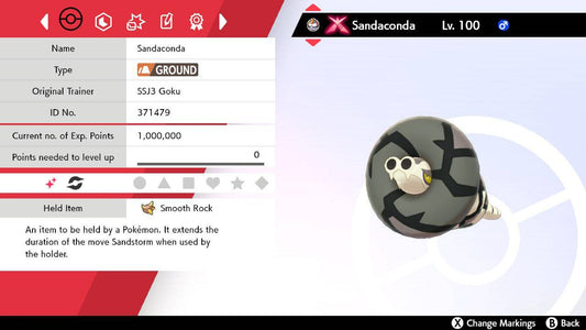 Pokemon Sword and Shield Shiny Gigantamax Sandaconda 6IV-EV Trained - Pokemon4Ever