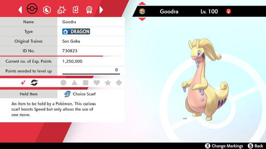 Pokemon Sword and Shield Shiny Goodra 6IV-EV Trained - Pokemon4Ever