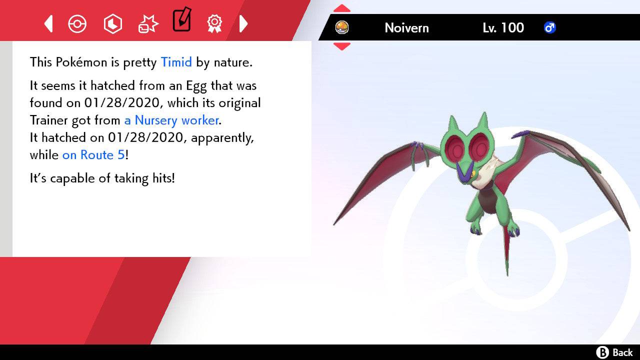 Pokemon Sword and Shield Shiny Noivern 6IV-EV Trained - Pokemon4Ever