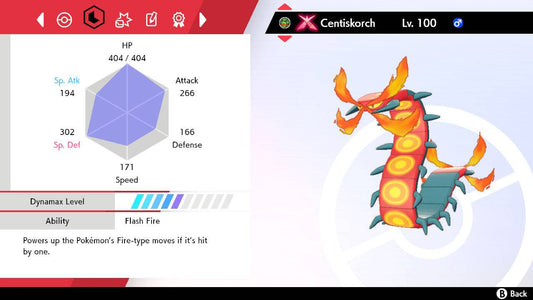 Pokemon Sword and Shield Shiny Centiskorch 6IV-EV Trained - Pokemon4Ever
