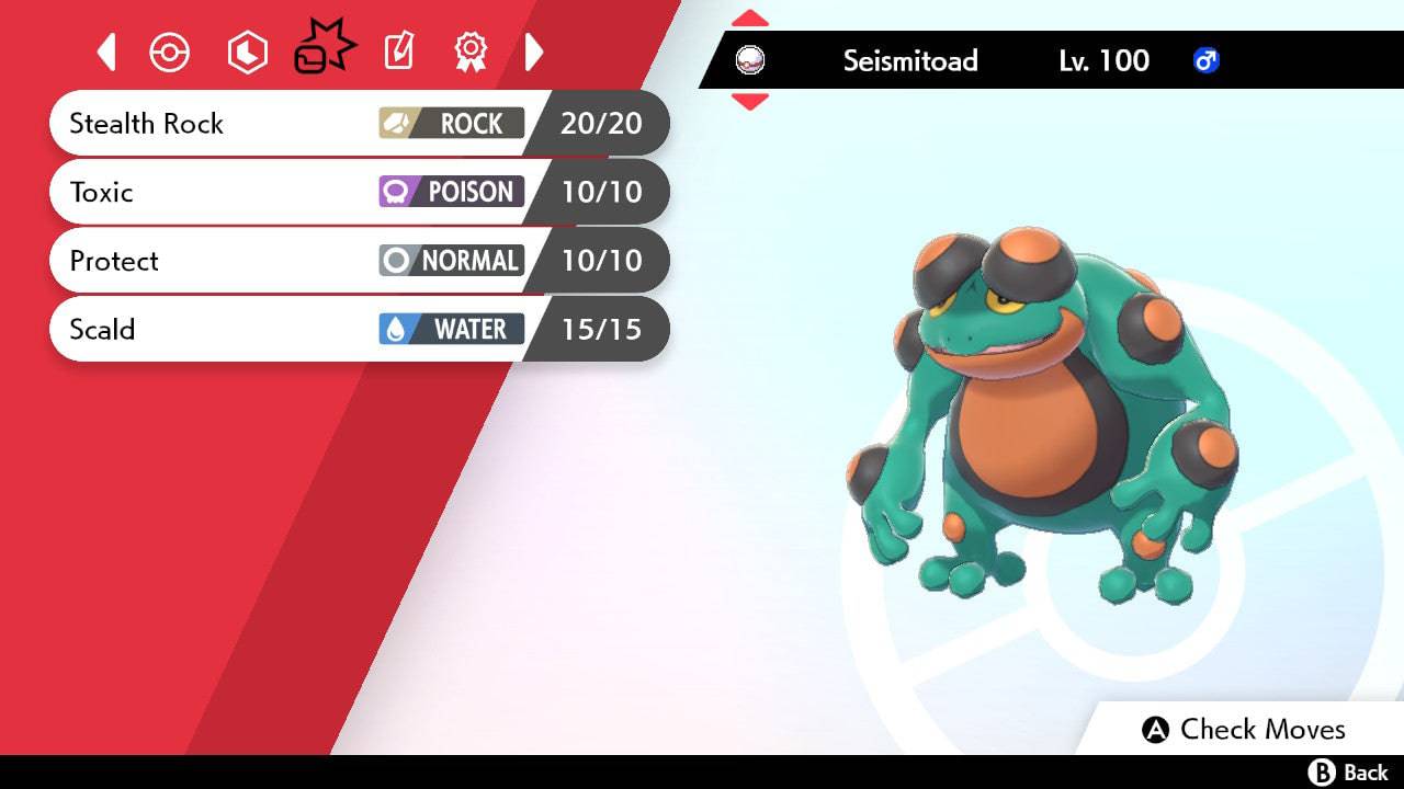 Pokemon Sword and Shield Ultra Shiny Seismitoad 6IV-EV Trained - Pokemon4Ever