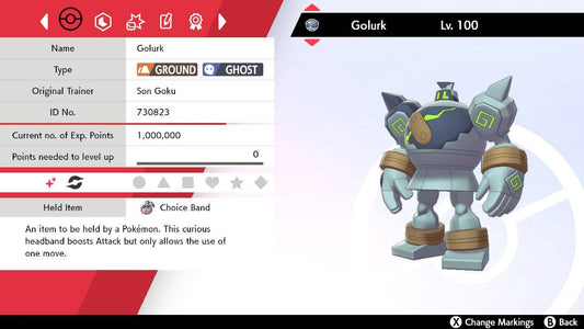 Pokemon Sword and Shield Shiny Golurk 6IV-EV Trained - Pokemon4Ever