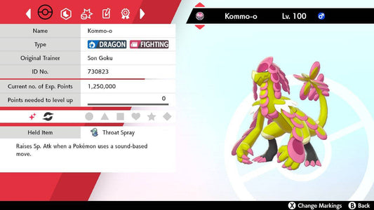 Pokemon Sword and Shield Shiny Kommo-o 6IV-EV Trained - Pokemon4Ever