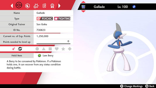 Pokemon Sword and Shield Ultra Shiny Gallade 6IV-EV Trained - Pokemon4Ever
