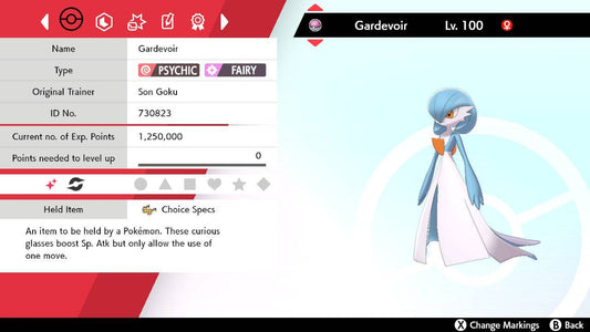 Pokemon Sword and Shield Shiny Gardevoir 6IV-EV Trained - Pokemon4Ever