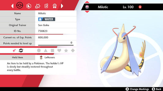 Pokemon Sword and Shield Shiny Milotic 6IV-EV Trained - Pokemon4Ever