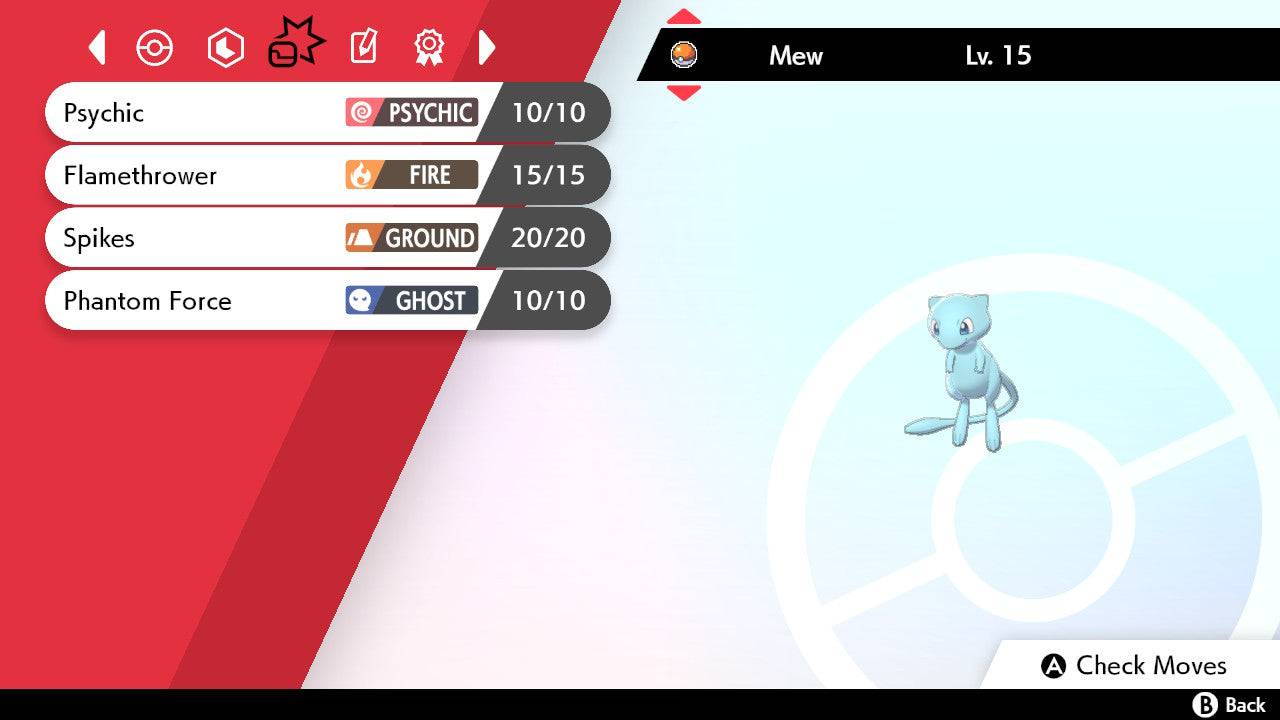 Pokemon Sword and Shield Ultra Shiny Mew 6IV-EV Trained - Pokemon4Ever