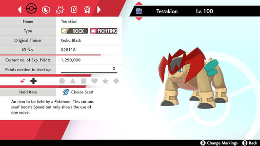 Pokemon Sword and Shield Shiny Terrakion 6IV-EV Trained - Pokemon4Ever