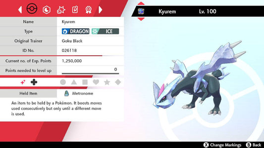 Pokemon Sword and Shield Shiny Kyurem 6IV-EV Trained - Pokemon4Ever