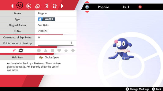 Pokemon Sword and Shield Shiny Popplio 6IV-EV Trained - Pokemon4Ever