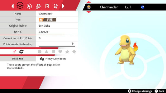 Pokemon Sword and Shield Shiny Charmander 6IV-EV Trained - Pokemon4Ever