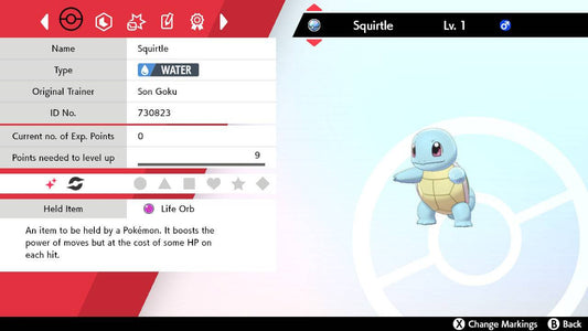 Pokemon Sword and Shield Shiny Squirtle 6IV-EV Trained - Pokemon4Ever