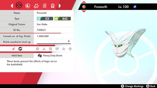 Pokemon Sword and Shield Shiny Frosmoth 6IV-EV Trained - Pokemon4Ever