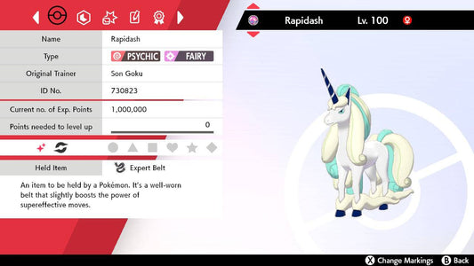 Pokemon Sword and Shield Shiny Galarian Rapidash 6IV-EV Trained - Pokemon4Ever