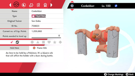Pokemon Sword and Shield Shiny Conkeldurr 6IV-EV Trained - Pokemon4Ever