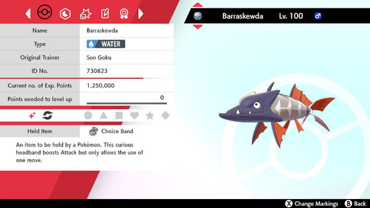 Pokemon Sword and Shield Shiny Barraskewda 6IV-EV Trained - Pokemon4Ever