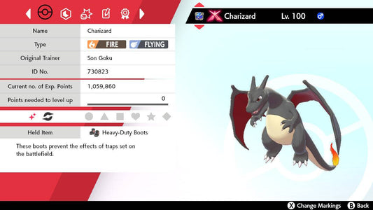 Pokemon Sword and Shield Shiny Gigantamax Charizard 6IV-EV Trained - Pokemon4Ever