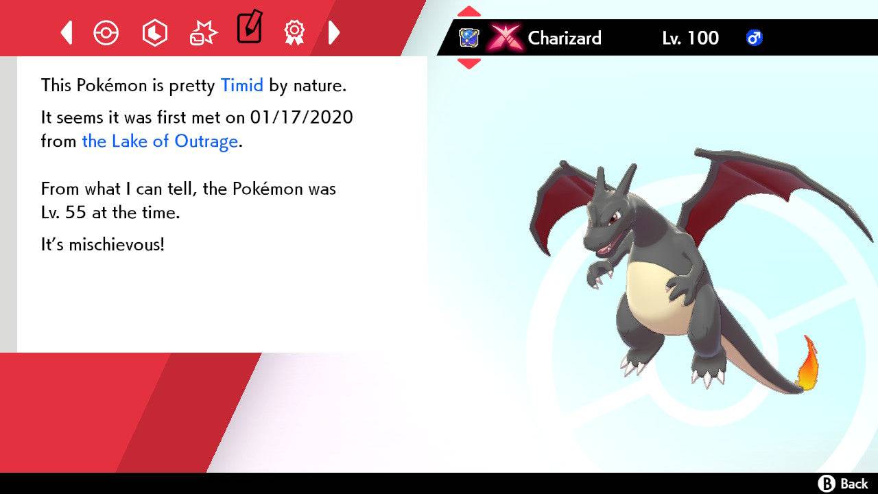 Pokemon Sword and Shield Shiny Gigantamax Charizard 6IV-EV Trained - Pokemon4Ever
