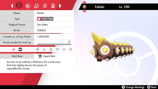 Pokemon Sword and Shield Shiny Falinks 6IV-EV Trained - Pokemon4Ever