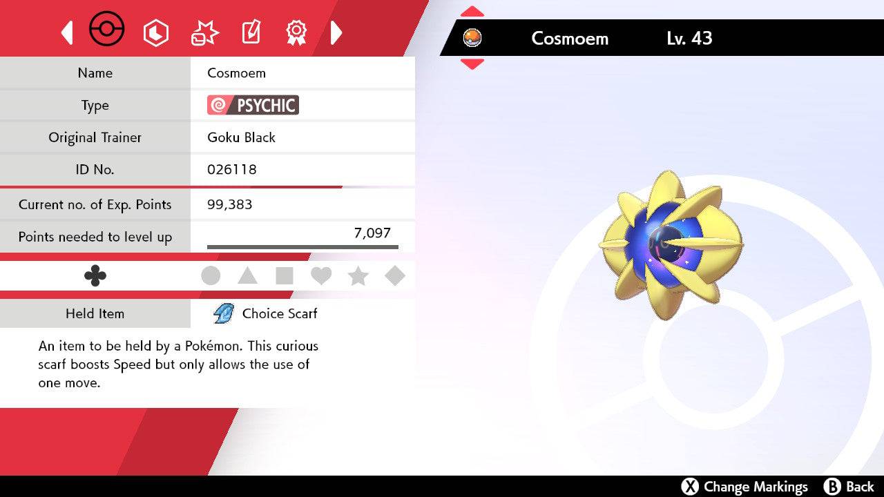Pokemon Sword and Shield Cosmoem 6IV-EV Trained - Pokemon4Ever