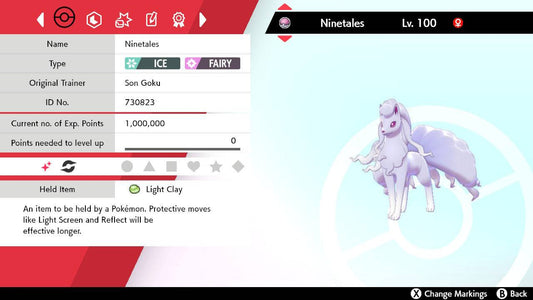 Pokemon Sword and Shield Shiny Alolan-Ninetales 6IV-EV Trained - Pokemon4Ever